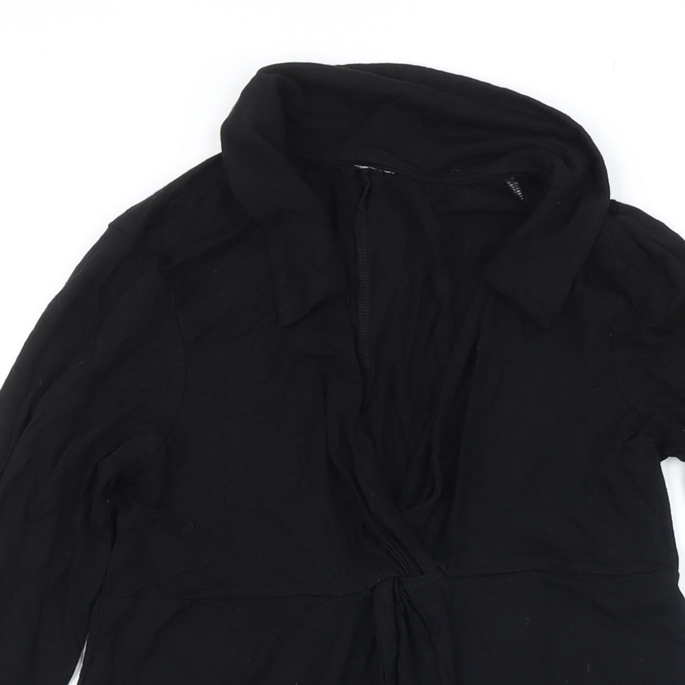 Womens UK Size 8 ASOS Black Tunic T-Shirt