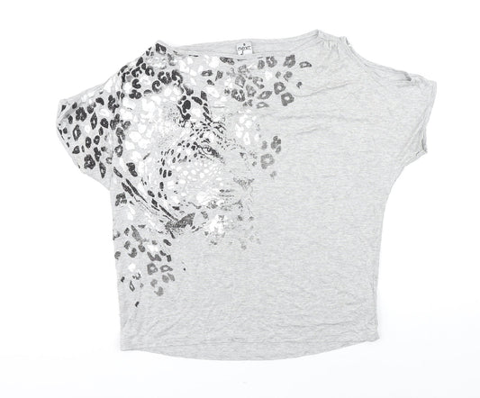 Womens UK Size 8 NEXT Grey Cropped T-Shirt