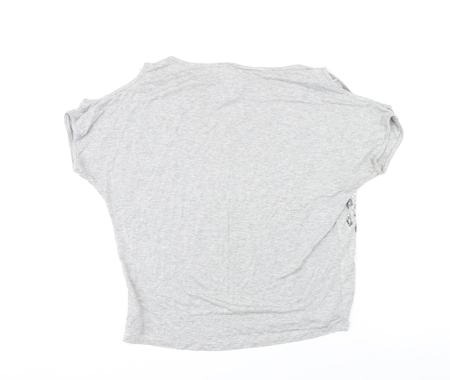 Womens UK Size 8 NEXT Grey Cropped T-Shirt