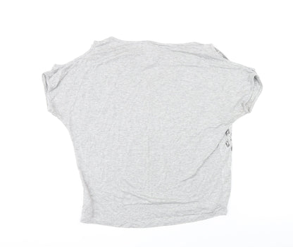 Womens UK Size 8 NEXT Grey Cropped T-Shirt