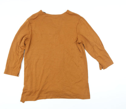 Womens UK Size 12 Marks and Spencer Brown Tunic T-Shirt