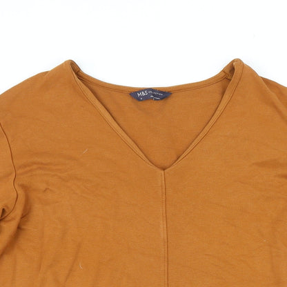 Womens UK Size 12 Marks and Spencer Brown Tunic T-Shirt