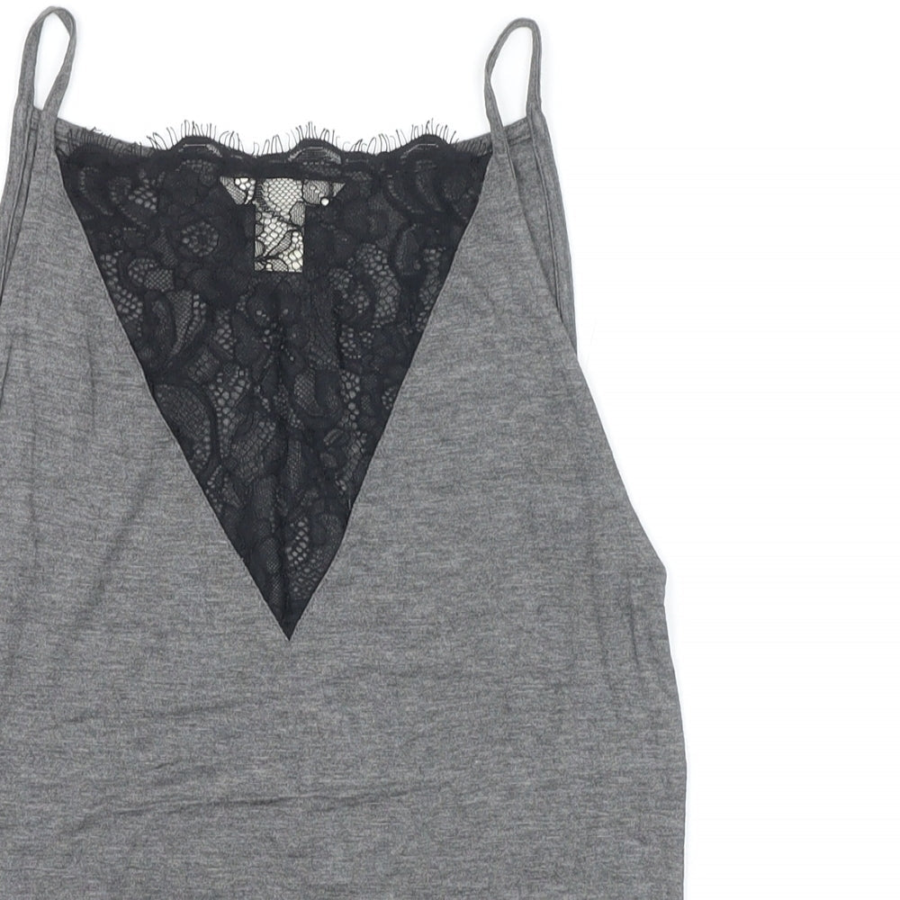 Womens UK Size S H&M Grey Camisole T-Shirt