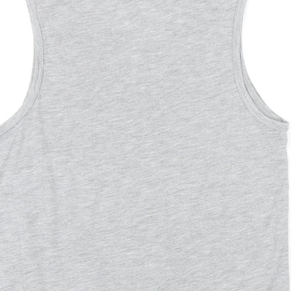 Womens UK Size 10 New Look Grey Basic T-Shirt