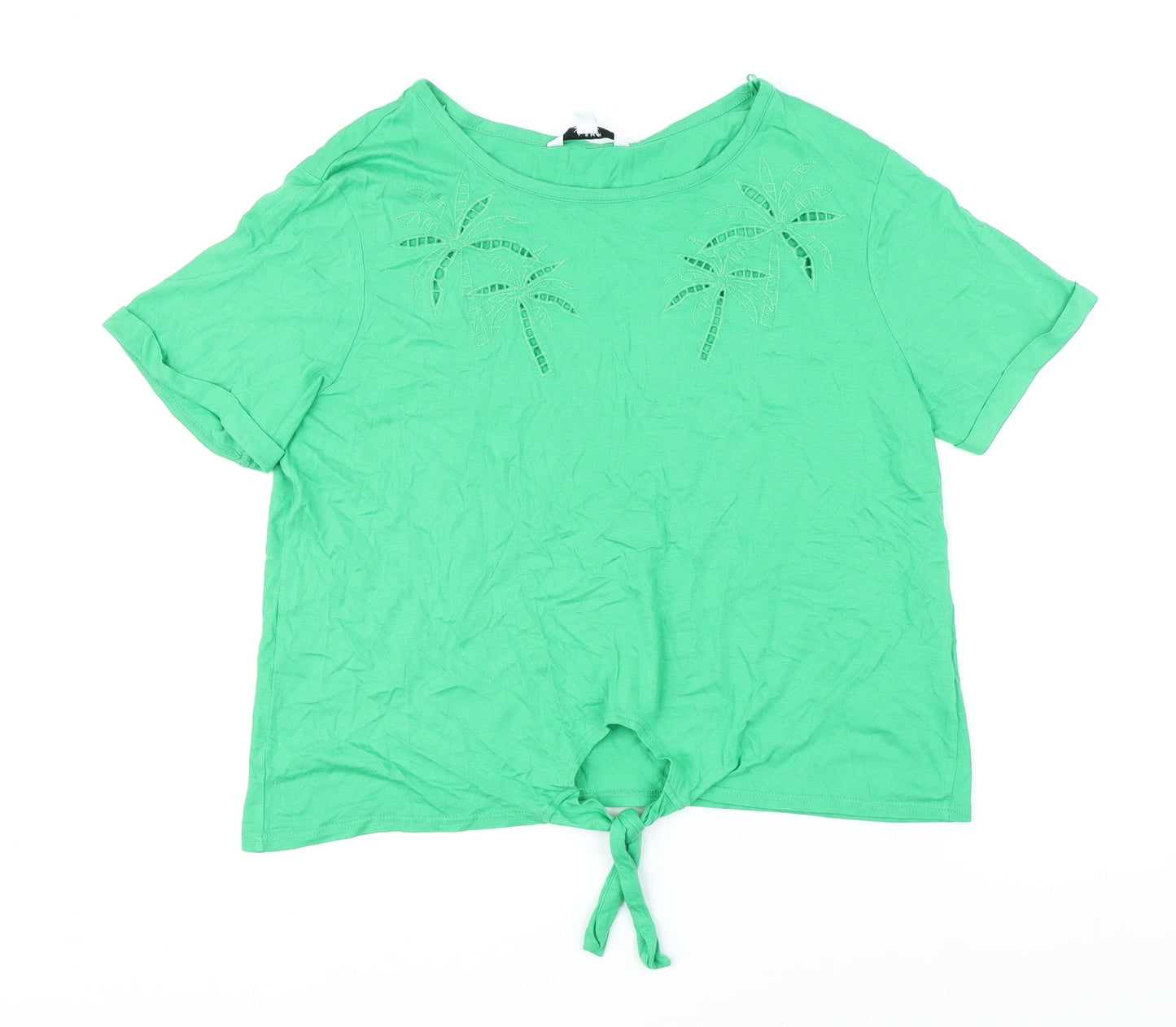 Womens UK Size 14 NEXT Green Basic T-Shirt