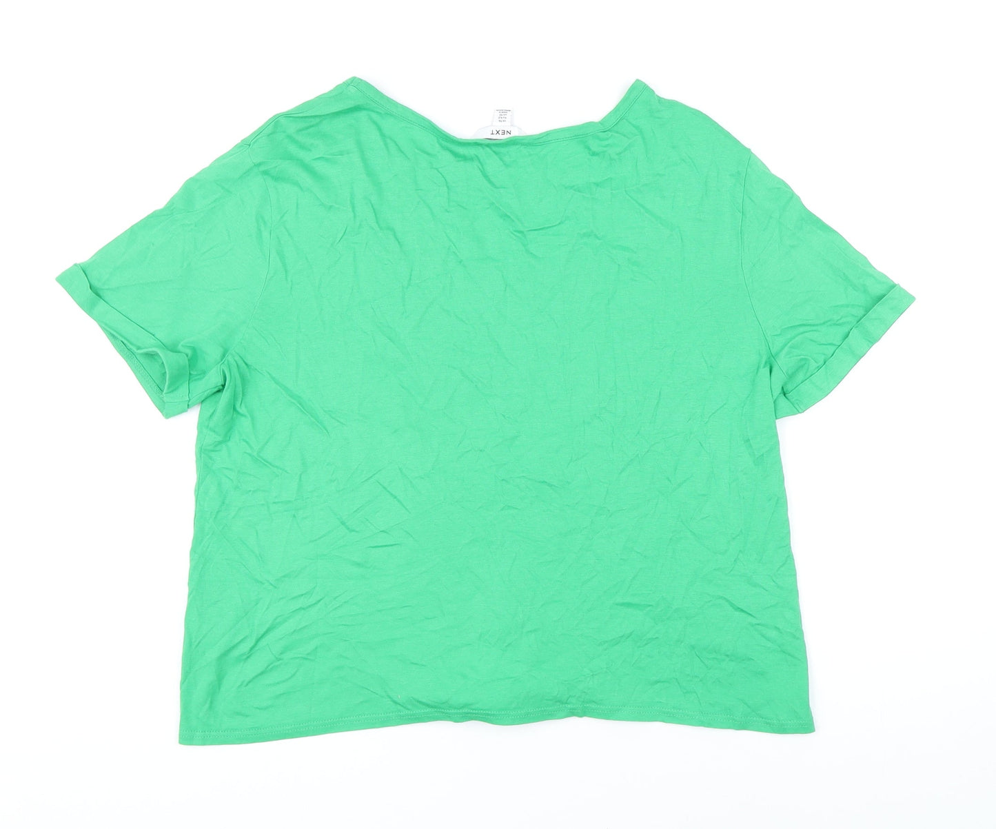 Womens UK Size 14 NEXT Green Basic T-Shirt