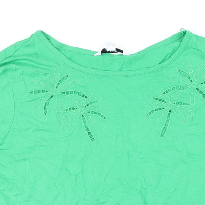 Womens UK Size 14 NEXT Green Basic T-Shirt