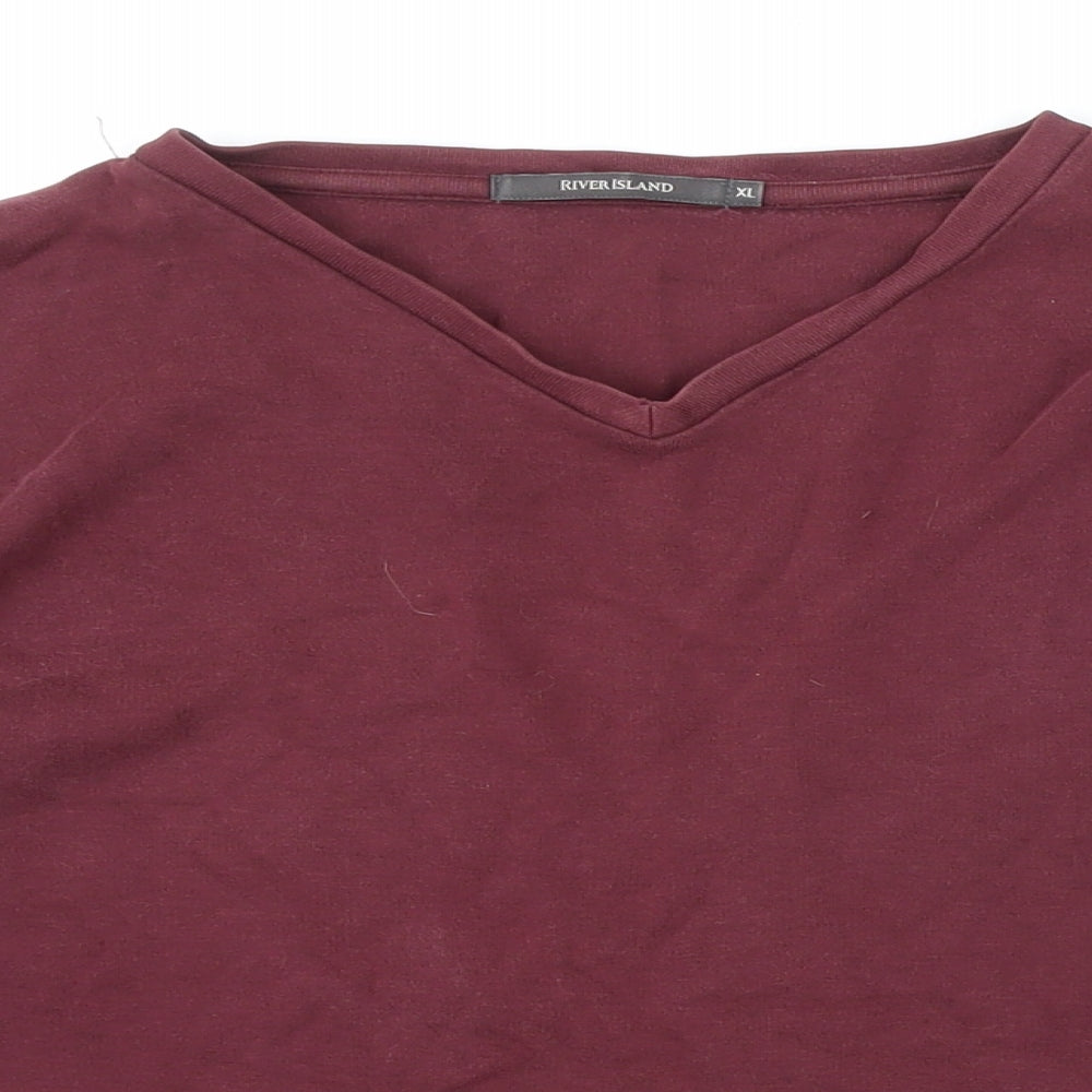Mens UK Size XL River Island Purple Pullover Sweatshirt