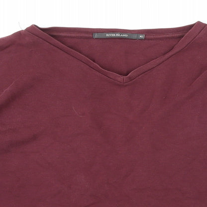 Mens UK Size XL River Island Purple Pullover Sweatshirt