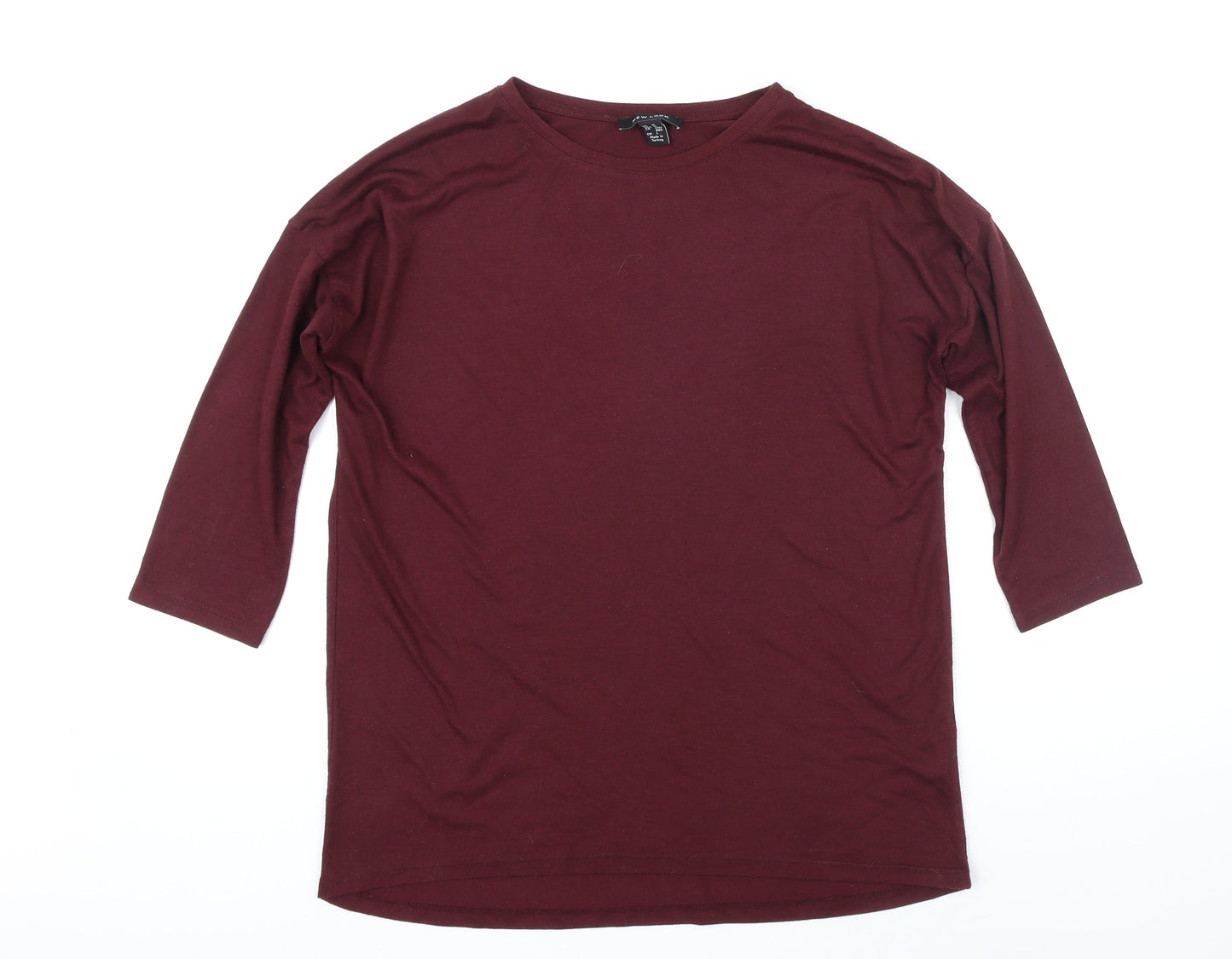 Womens UK Size M New Look Purple Basic T-Shirt
