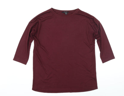 Womens UK Size M New Look Purple Basic T-Shirt