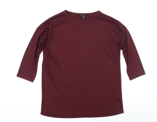 Womens UK Size M New Look Purple Basic T-Shirt