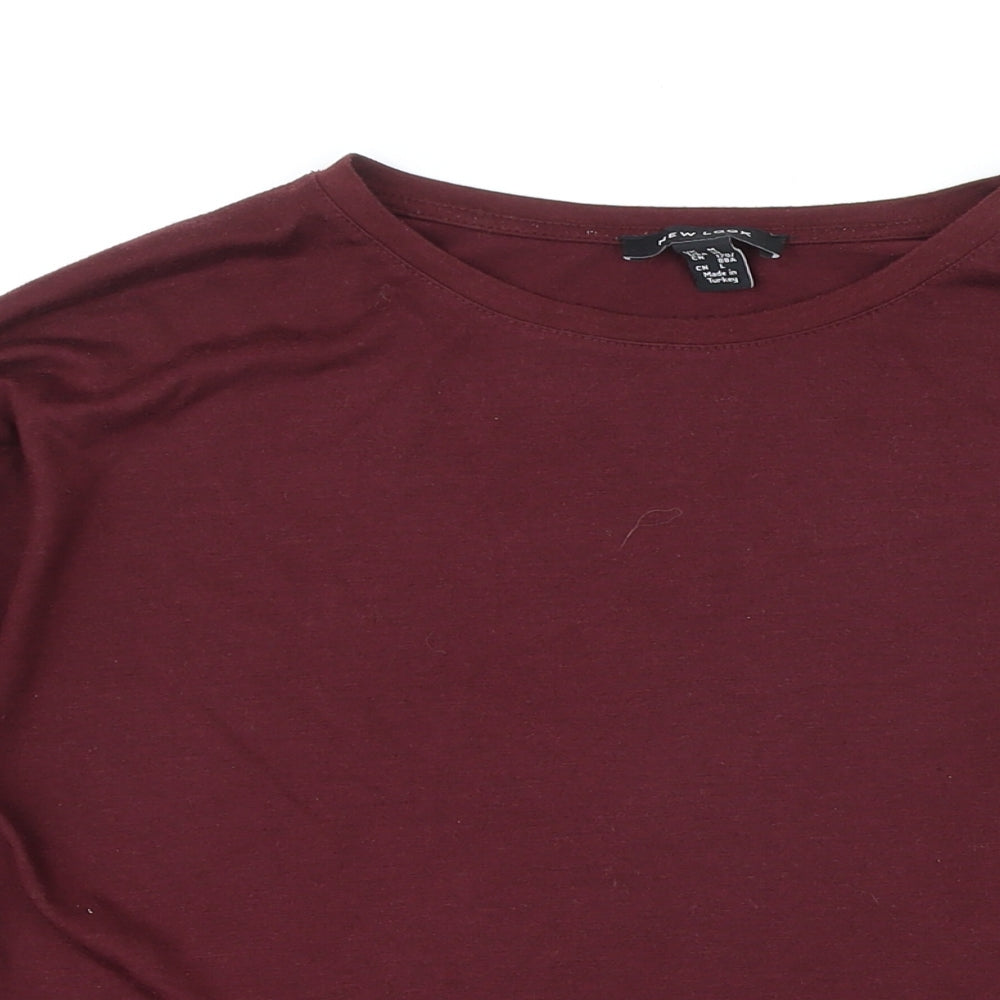 Womens UK Size M New Look Purple Basic T-Shirt