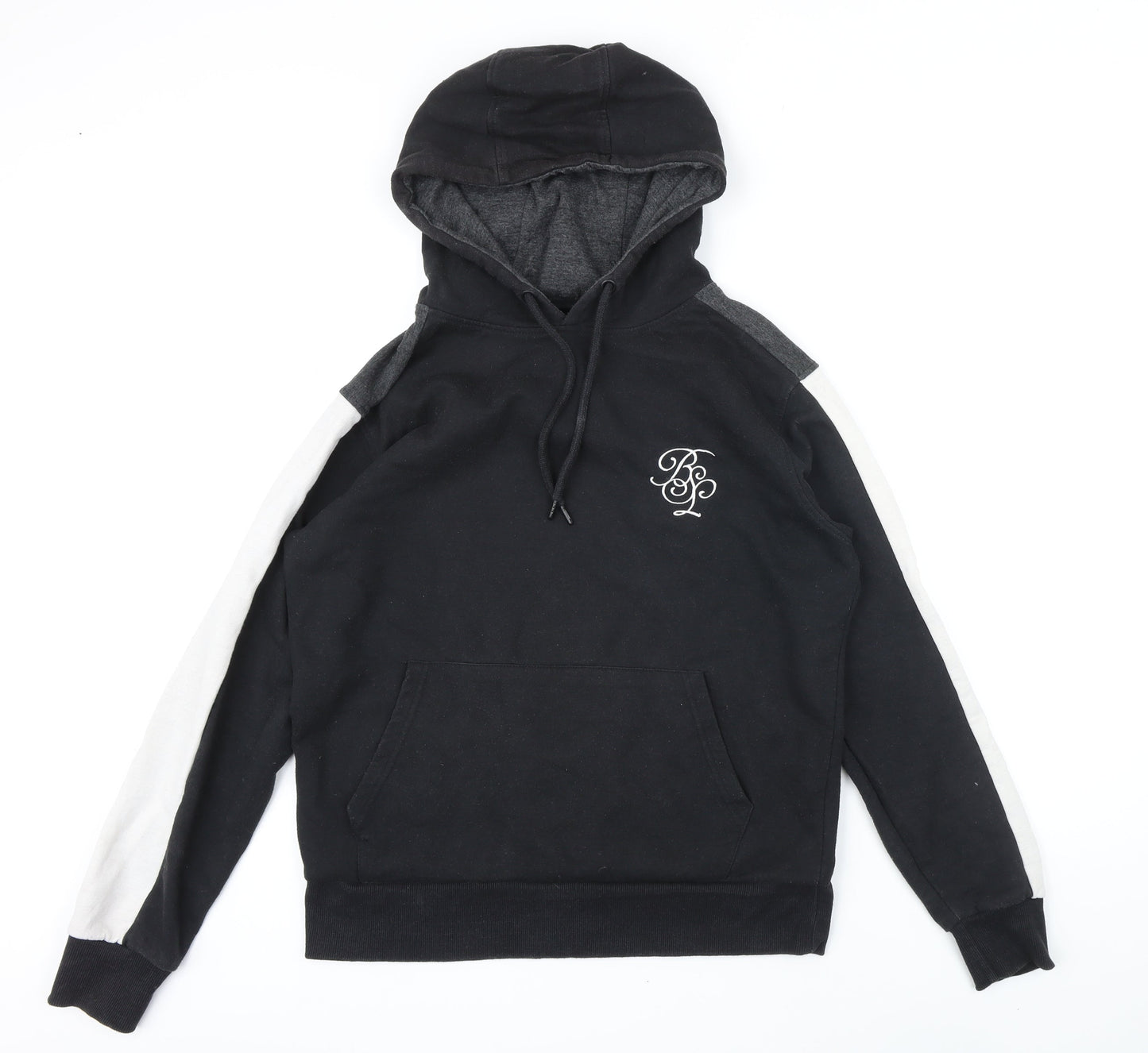 Mens UK Size L Brave Soul Black Pullover Hoodie