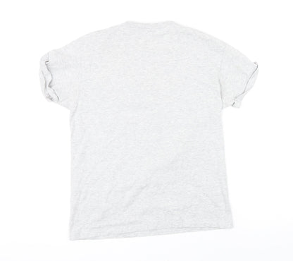 Womens UK Size XS Topshop Grey Basic T-Shirt