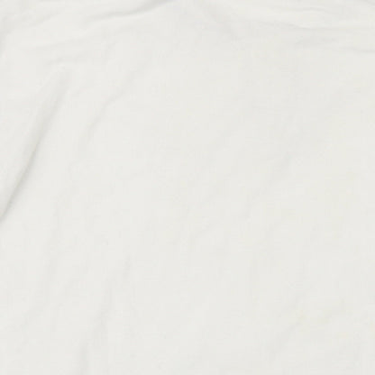 Addidas Mens Ivory Cotton Polo Size L Collared Button