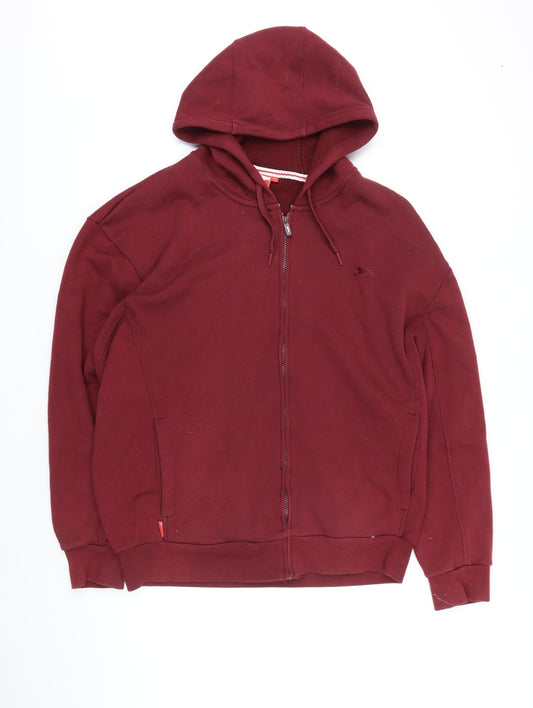 Mens UK Size XL Slazenger Red Full Zip Hoodie
