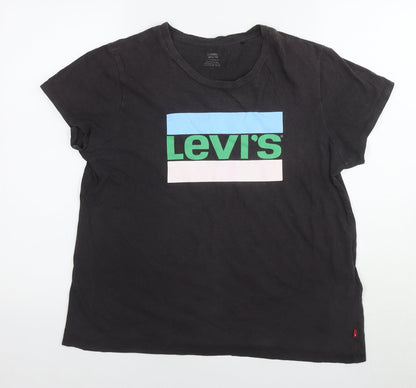 Womens UK Size L Levi's Brown Basic T-Shirt