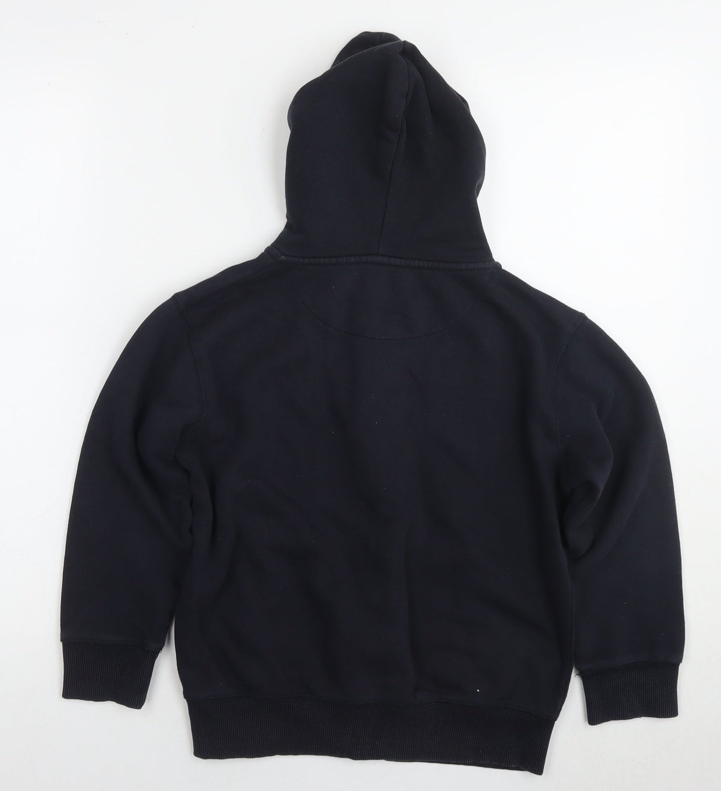 French Connection Boys Black Cotton Full Zip Hoodie Size 9-10 Years Zip