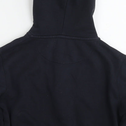 French Connection Boys Black Cotton Full Zip Hoodie Size 9-10 Years Zip