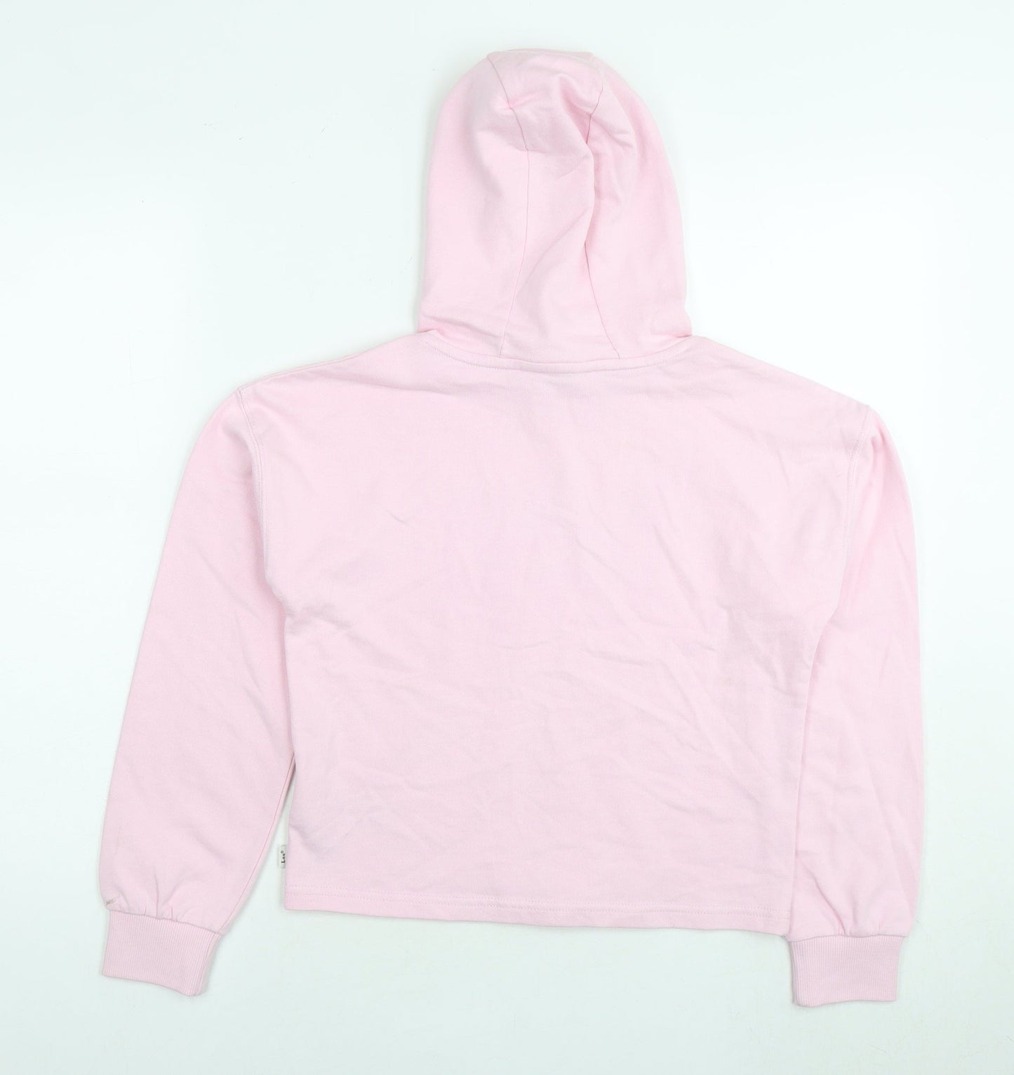 Lee Girls Pink Cotton Pullover Hoodie Size 10-11 Years Pullover - Logo