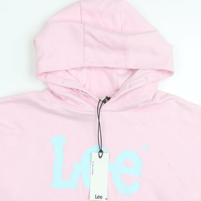 Lee Girls Pink Cotton Pullover Hoodie Size 10-11 Years Pullover - Logo
