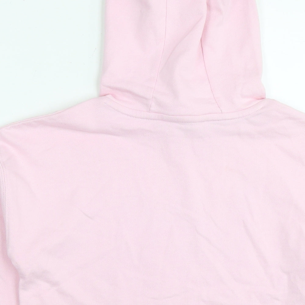 Lee Girls Pink Cotton Pullover Hoodie Size 10-11 Years Pullover - Logo