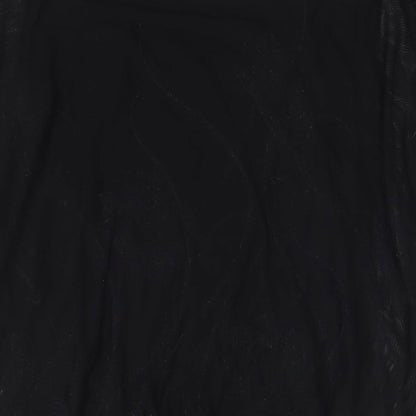 Bai Sheng Womens Black Polyester Basic Blouse Size L Round Neck