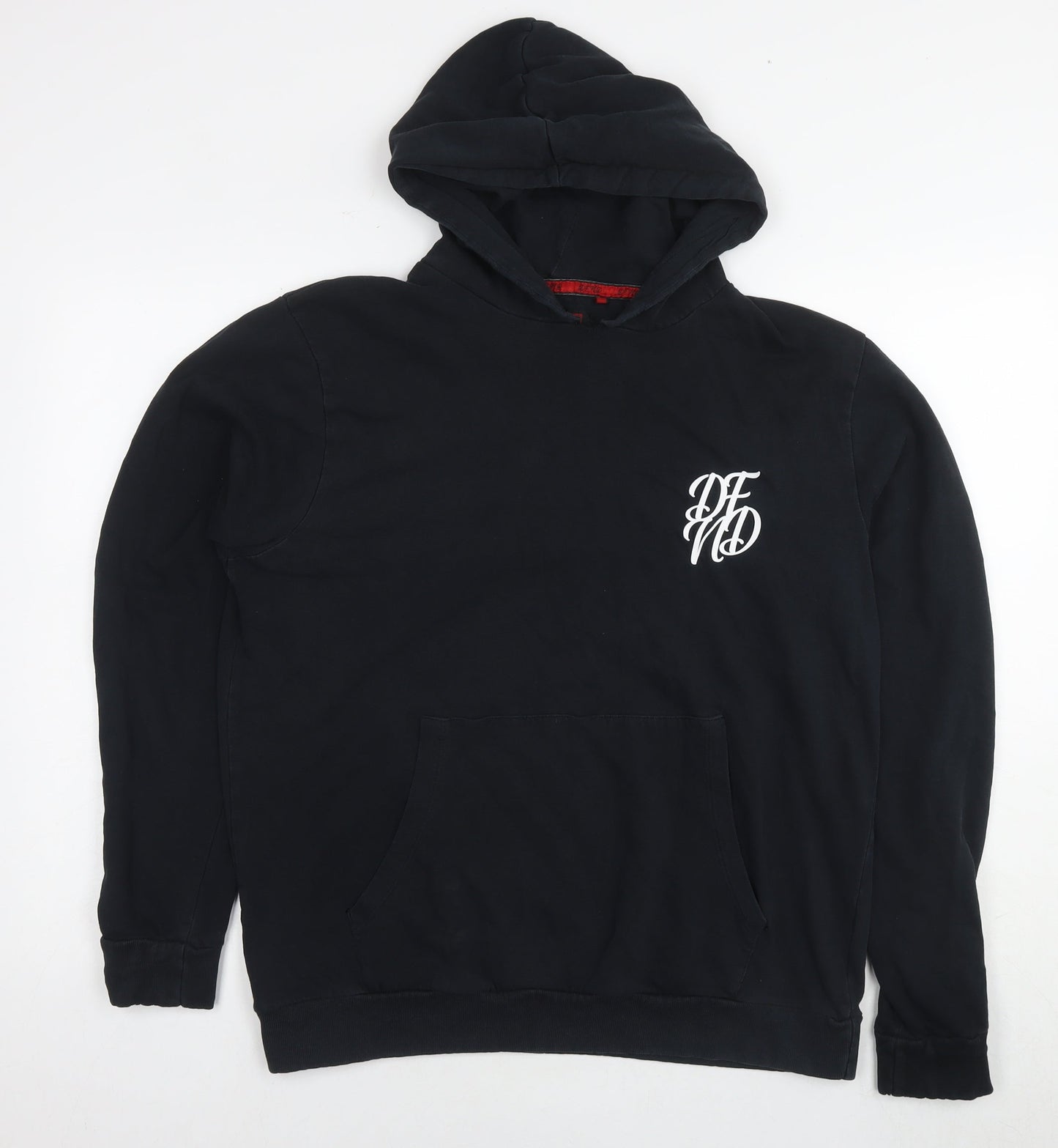 Mens UK Size XL DFND Black Pullover Hoodie