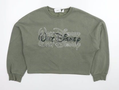Womens UK Size 6 Disney Green Pullover Sweatshirt