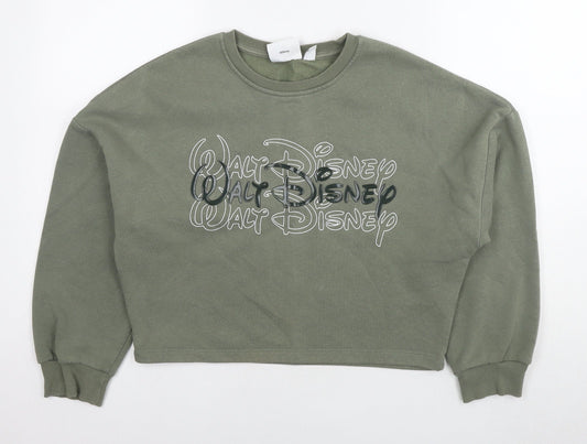 Womens UK Size 6 Disney Green Pullover Sweatshirt