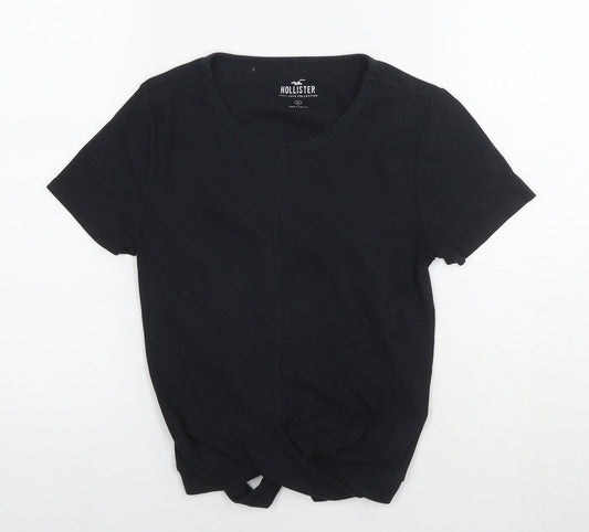 Womens UK Size M Hollister Black Basic T-Shirt
