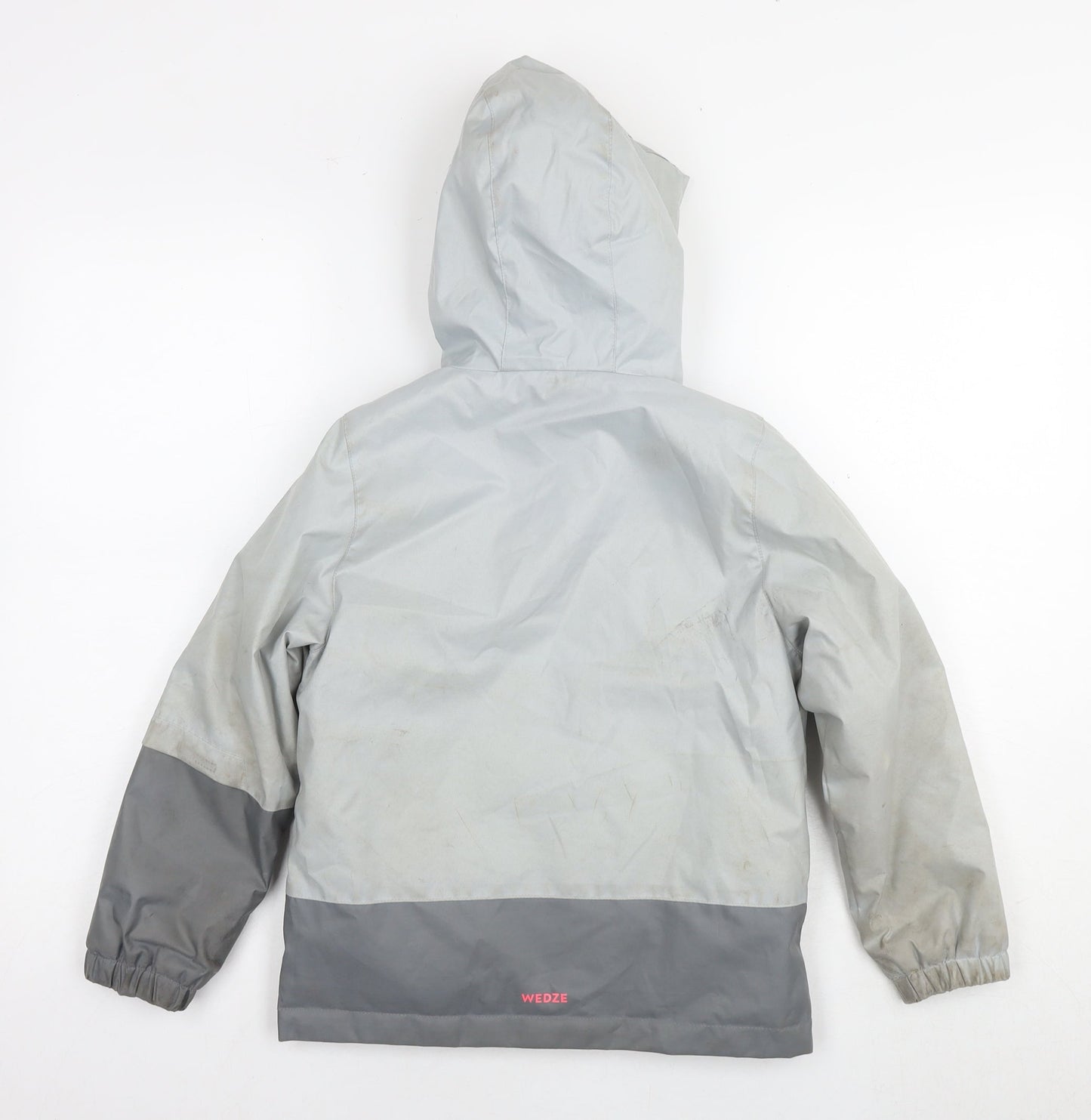 DECATHLON Girls Grey Windbreaker Jacket Size 6 Years Zip