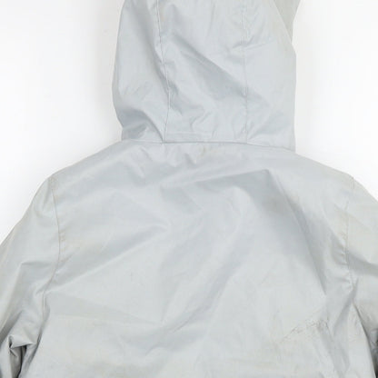 DECATHLON Girls Grey Windbreaker Jacket Size 6 Years Zip