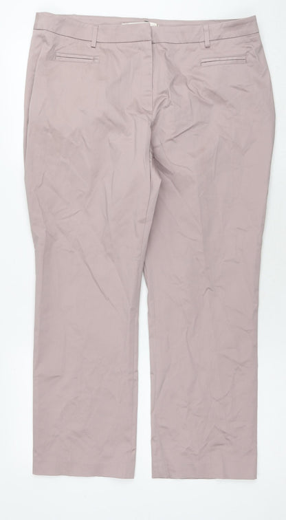 Nougat Womens Beige Cotton Trousers Size 34 in L26 in Regular Zip