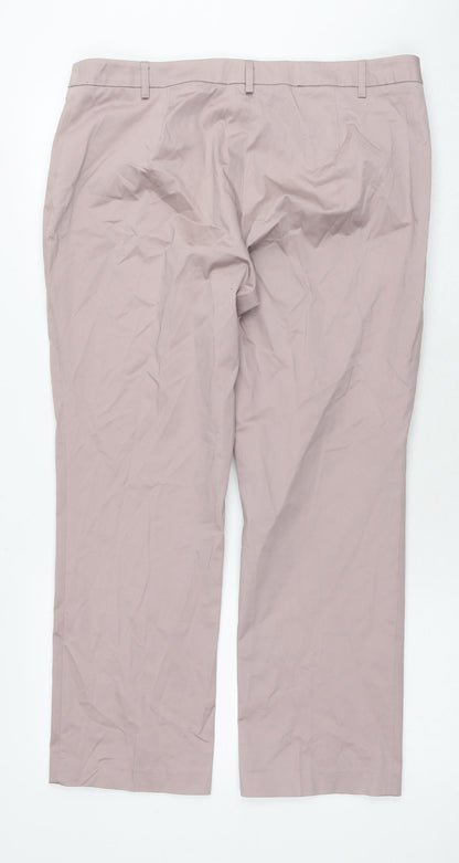 Nougat Womens Beige Cotton Trousers Size 34 in L26 in Regular Zip