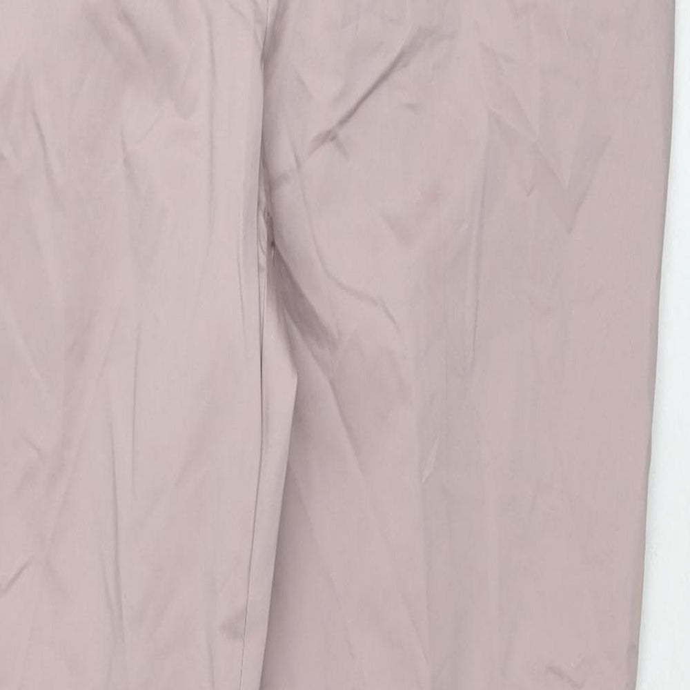 Nougat Womens Beige Cotton Trousers Size 34 in L26 in Regular Zip