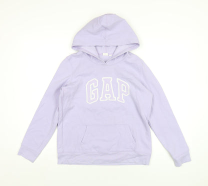 Gap Womens Purple Cotton Pullover Hoodie Size S Pullover - Embroidered Logo