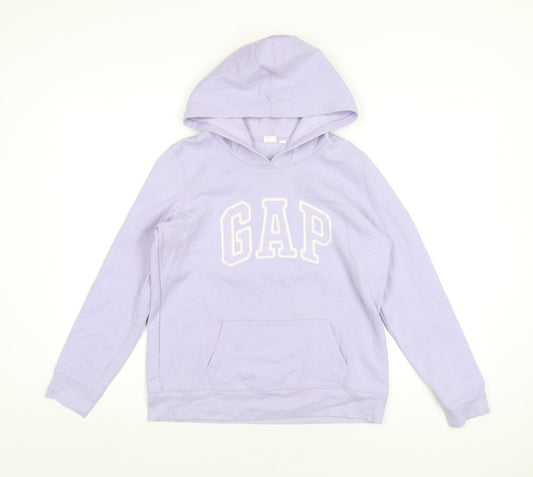 Gap Womens Purple Cotton Pullover Hoodie Size S Pullover - Embroidered Logo