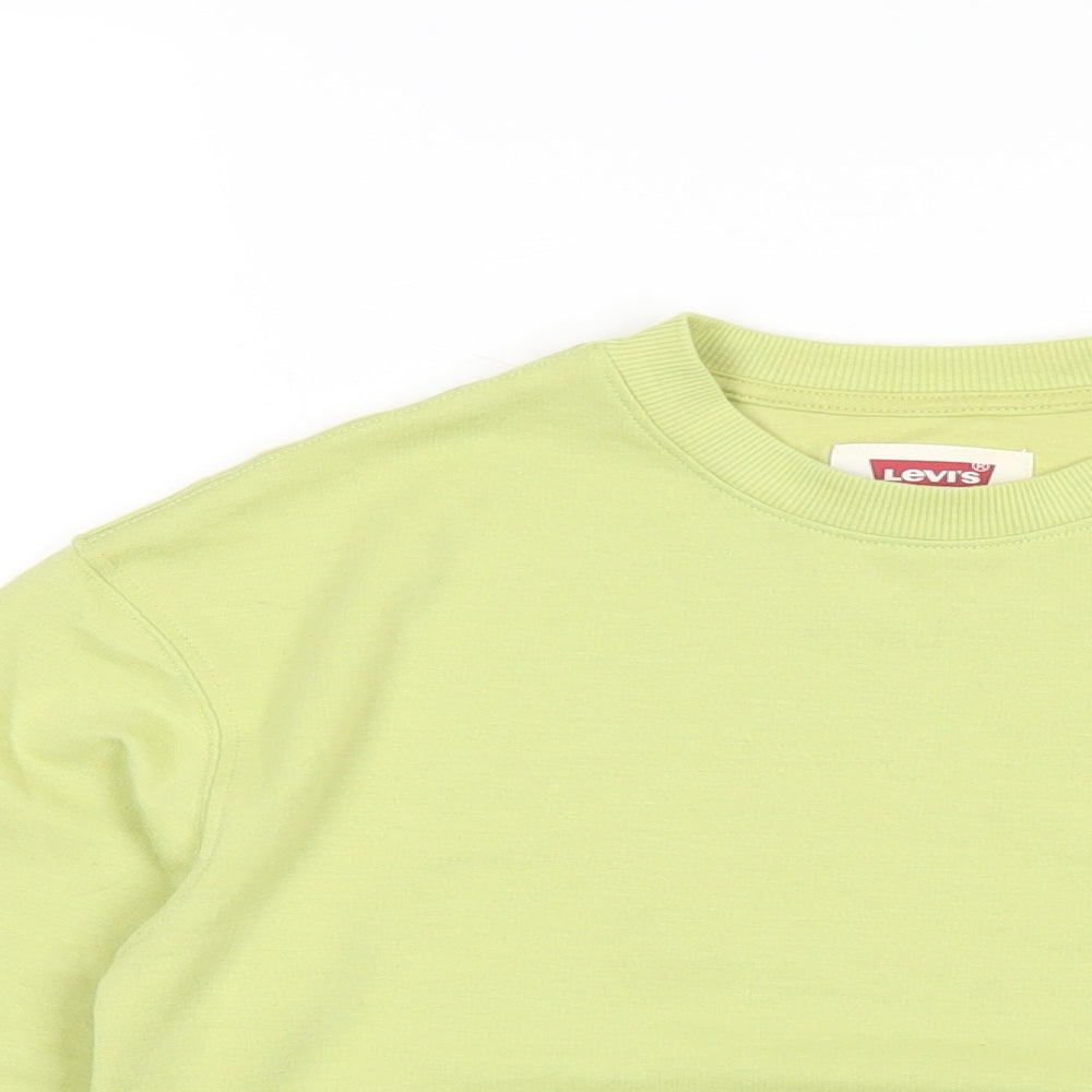 Levi's Girls Green Polyester Pullover Sweatshirt Size 10 Years Pullover