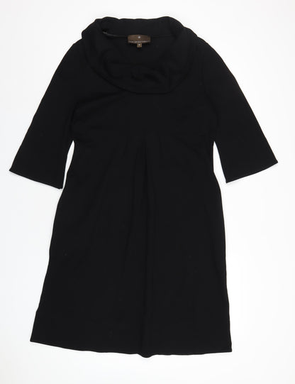 Fenn Wright Manson Womens Black Viscose A-Line Size 14 Roll Neck Pullover