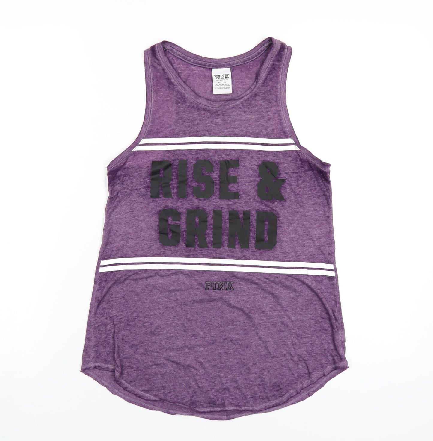 Womens UK Size XS PINK Purple Basic Tank
