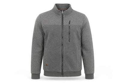 Hieiika Mens Grey Cotton Full Zip Sweatshirt Size S