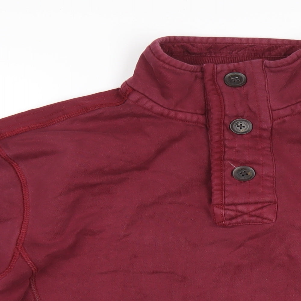 Mens UK Size M Crew Clothing Red Pullover Sweatshirt