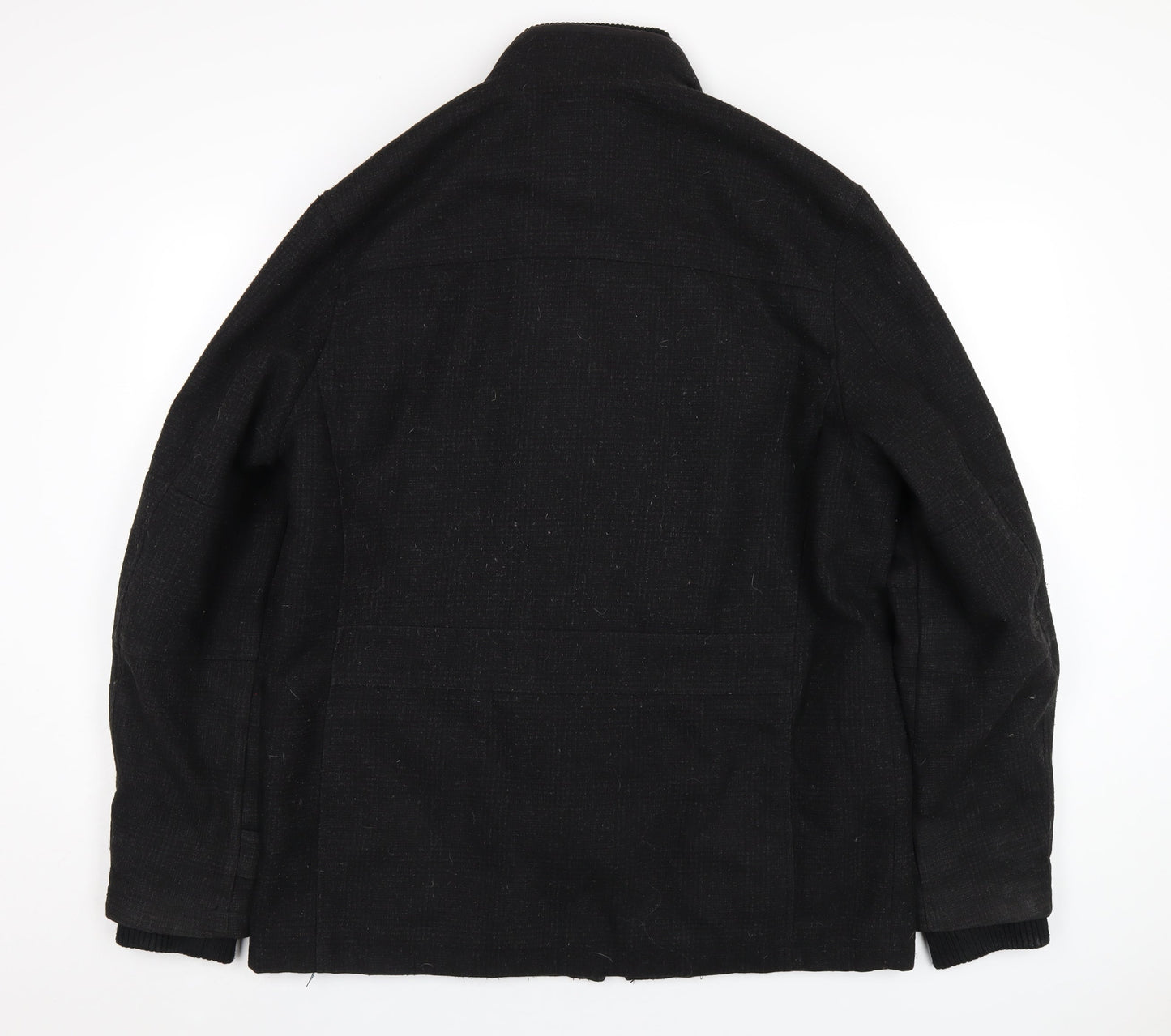 Mens UK Size L Lincoln Black Pea Coat