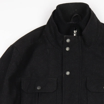 Mens UK Size L Lincoln Black Pea Coat