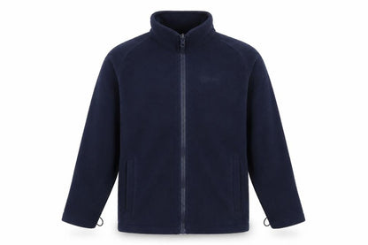 Front view of Hi Gear boys’ blue jacket, size 15-16, years zip