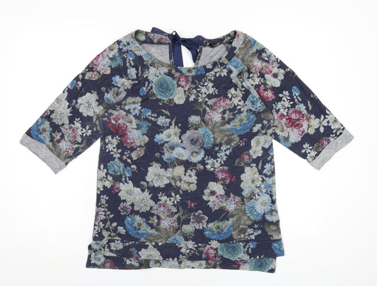 Womens UK Size S Oasis Blue Basic T-Shirt