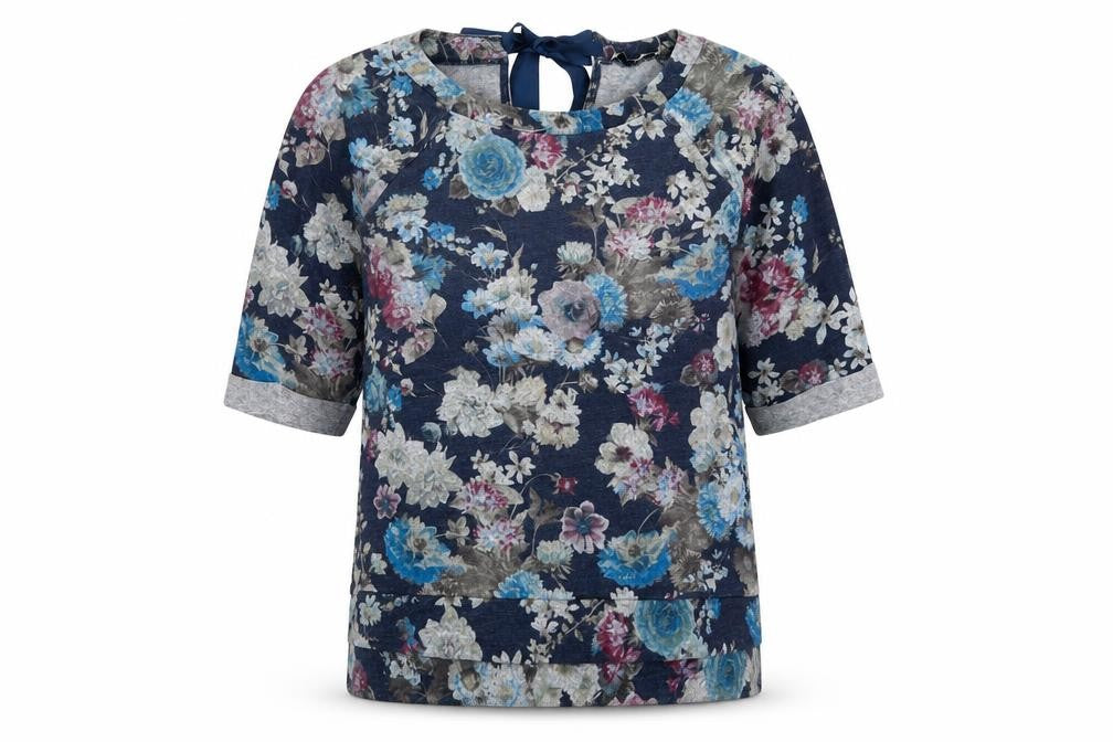 Womens UK Size S Oasis Blue Basic T-Shirt