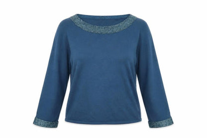 Womens UK Size 14 Pomodoro Blue Pullover Jumper